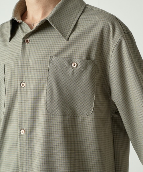 Adoon plain シャツ Long Sleeve Check Shirt / ロングスリーブ