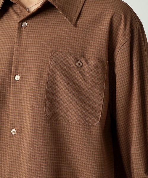 Adoon plain シャツ Long Sleeve Check Shirt / ロングスリーブ