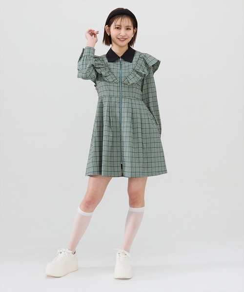 「REDYAZEL」 シャツワンピース SMALL グリーン系その他 レディース_画像5