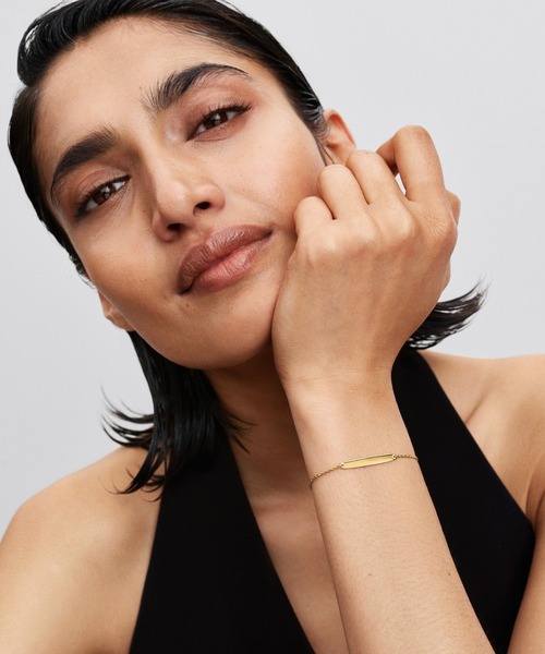 PANDORA（パンドラ） ブレスレット エングレイバブル バー ゴールド