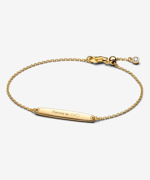 PANDORA（パンドラ） ブレスレット エングレイバブル バー ゴールド