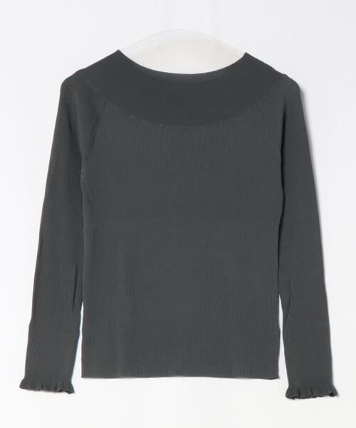「TIARA」 長袖ニット FREE チャコールグレー レディース_画像2