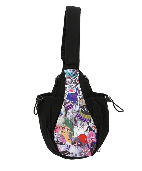 ScoLar（スカラー） ウエストポーチ ウエストバッグ POP柄切替シワ加工