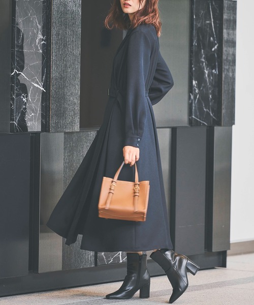 Sirin ワンピース ウエストベルトカシュクールワンピース「2サイズ展開