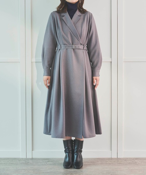 Sirin ワンピース ウエストベルトカシュクールワンピース「2サイズ展開