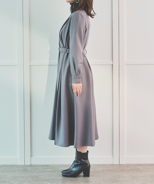 Sirin ワンピース ウエストベルトカシュクールワンピース「2サイズ展開