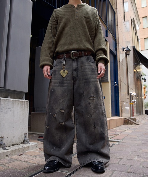 kutir（クティール） ジーンズ DIRTY DAMAGE BAGGY DENIM PANTS
