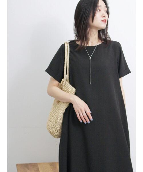 「Samansa Mos2 blue」 半袖ワンピース F ブルー レディース_画像3