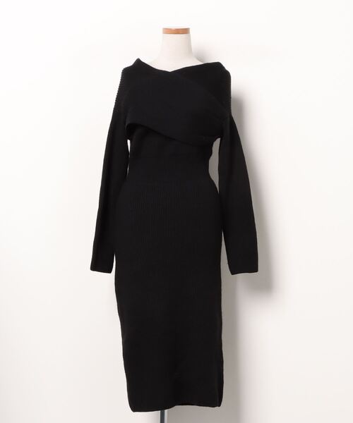 Sov. 「Sov.」 ニットワンピース 38 ブラック レディース : ZOZOTOWN