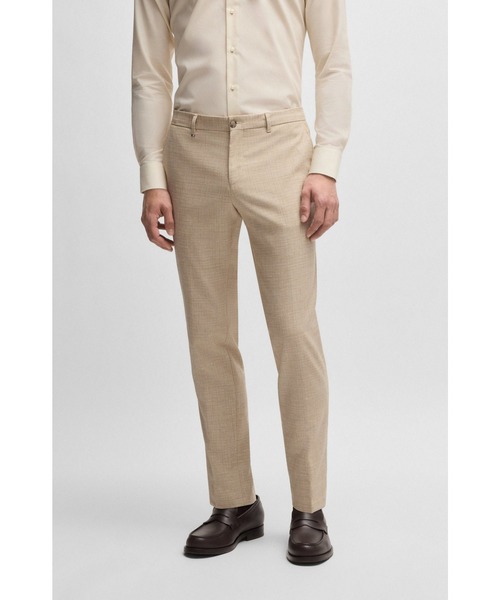 BOSS GOLF パンツ ベージュ BOSS（HUGO BOSS） パンツ ストレッチツイード フォーマルパンツ