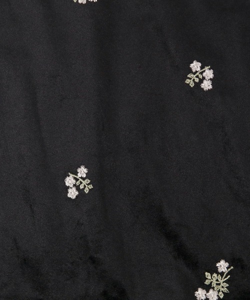 スカート フラワー刺繍ベロアロングスカート : ZOZOTOWN Yahoo!店