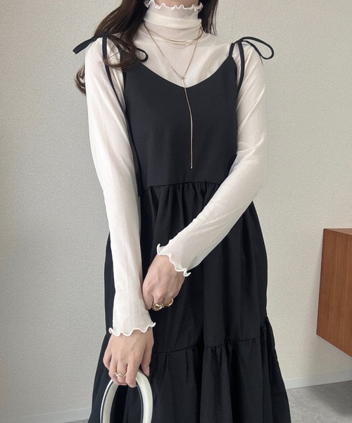 「Ada.」 キャミソールワンピース FREE ブラック レディース_画像7