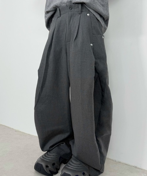ワイドパンツ スラックス メンズ レディース : ZOZOTOWN Yahoo!店