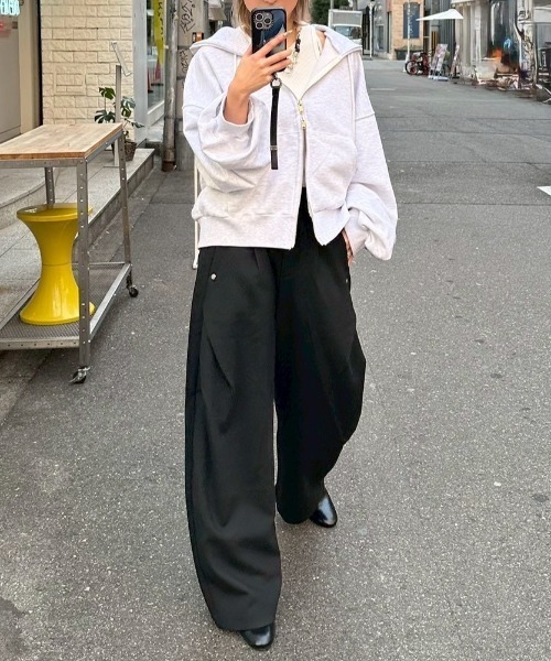 ワイドパンツ スラックス メンズ レディース : ZOZOTOWN Yahoo!店