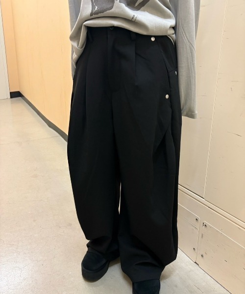 ワイドパンツ スラックス メンズ レディース : ZOZOTOWN Yahoo!店