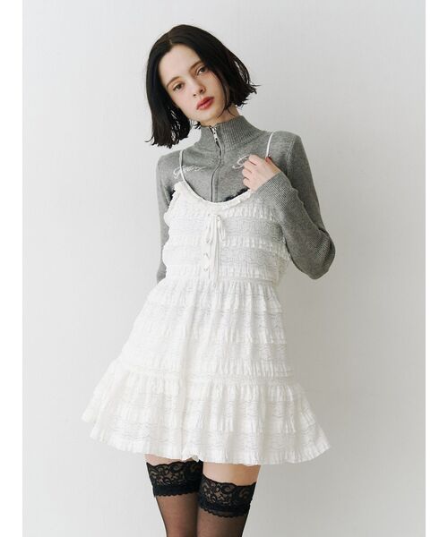 jouetie（ジュエティ） ワンピース ボリュームレースキャミワンピース