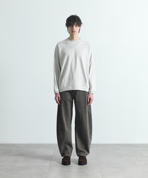 「CITY TOKYO」 長袖Tシャツ 1 ダークグレー メンズ_画像2