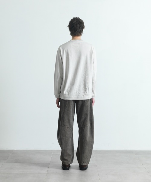 「CITY TOKYO」 長袖Tシャツ 1 ダークグレー メンズ_画像4