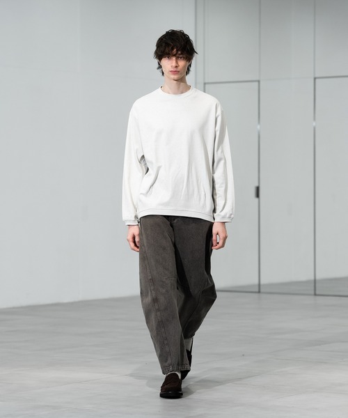 「CITY TOKYO」 長袖Tシャツ 1 ダークグレー メンズ_画像6