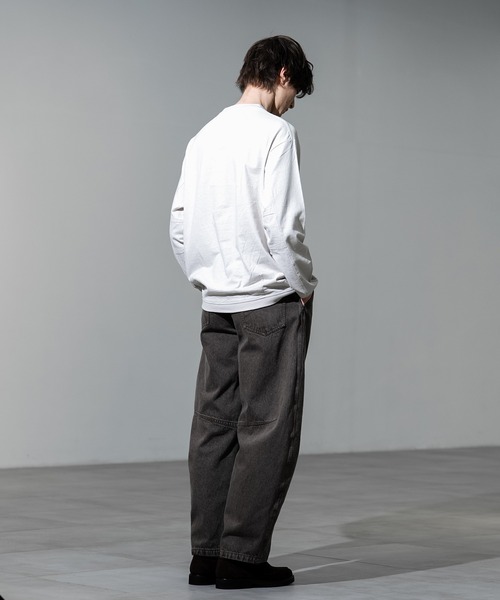 「CITY TOKYO」 長袖Tシャツ 1 ダークグレー メンズ_画像8