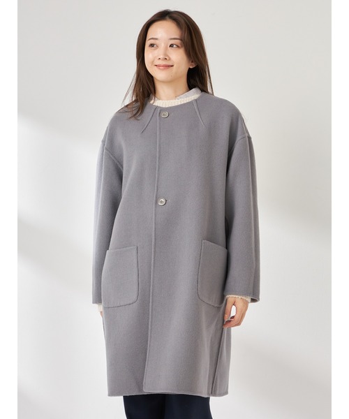 McGREGOR（マックレガー） ノーカラーコート コート Wフェイスウール