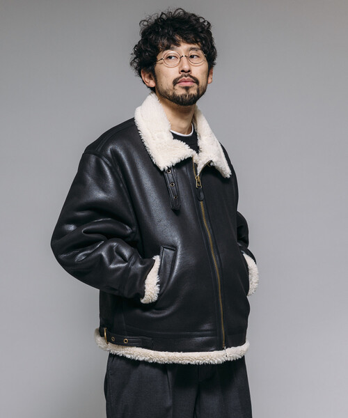 HINSON ブルゾン アウター HINSON/ヒンソン B-3 フェイクムートン