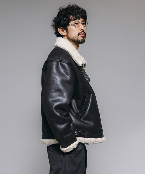 HINSON ブルゾン アウター HINSON/ヒンソン B-3 フェイクムートン