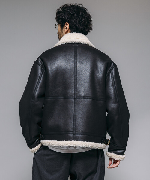 HINSON ブルゾン アウター HINSON/ヒンソン B-3 フェイクムートン