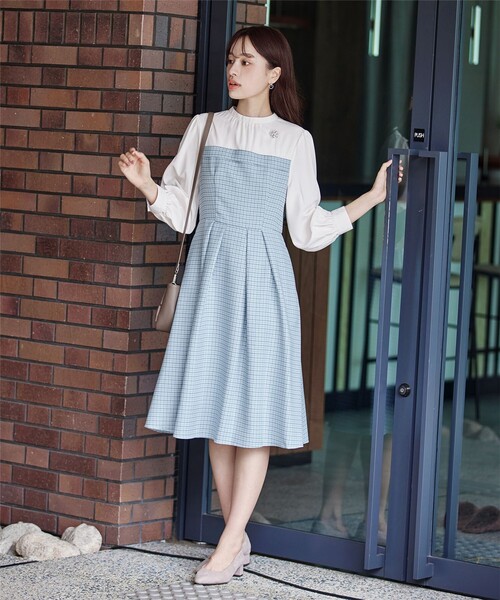 「Tiaclasse」 ドッキングワンピース L オフホワイト レディース_画像3