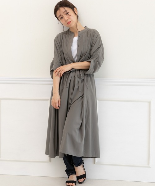 「PREFERIR」 7分袖ワンピース MEDIUM グリーン レディース_画像5