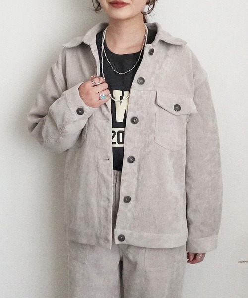 Emma（エマ） コート アウター コーデュロイジャケット レディース