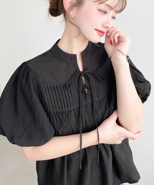 yori 2019SS ストレッチフリル半袖ブラウス yori 2019SS ストレッチフリル半袖ブラウス 【公式通販】