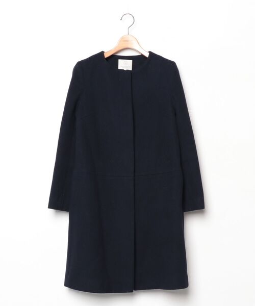 BEAUTY＆YOUTH UNITED ARROWS ノーカラーコート MEDIUM ネイビー
