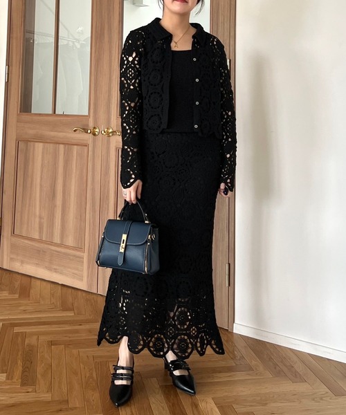 「mysty woman」 ニットカーディガン FREE アイボリー レディース_画像2