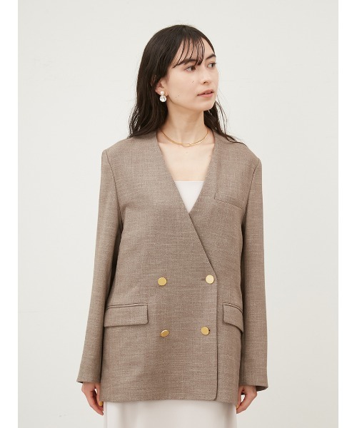 Mila Owen（ミラオーウェン） ノーカラージャケット 0 ホワイト