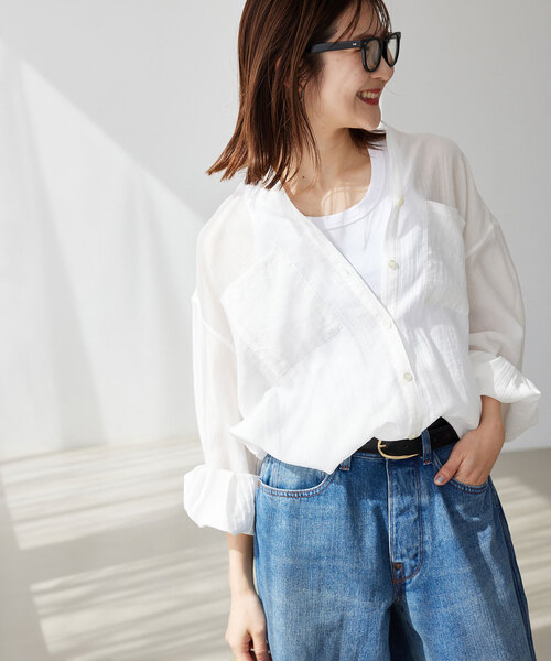 SLOBE IENA（スローブイエナ） 長袖ブラウス FREE カーキ レディース