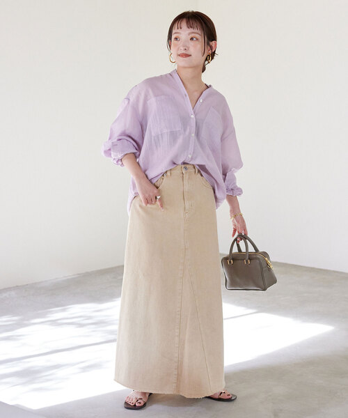 SLOBE IENA（スローブイエナ） 長袖ブラウス FREE カーキ レディース