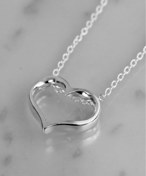 vv ネックレス vv.jewelry : オープンハートペンダント レディース
