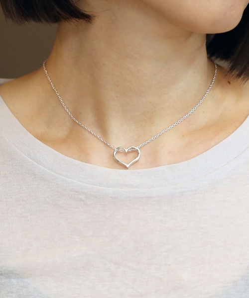 vv ネックレス vv.jewelry : オープンハートペンダント レディース