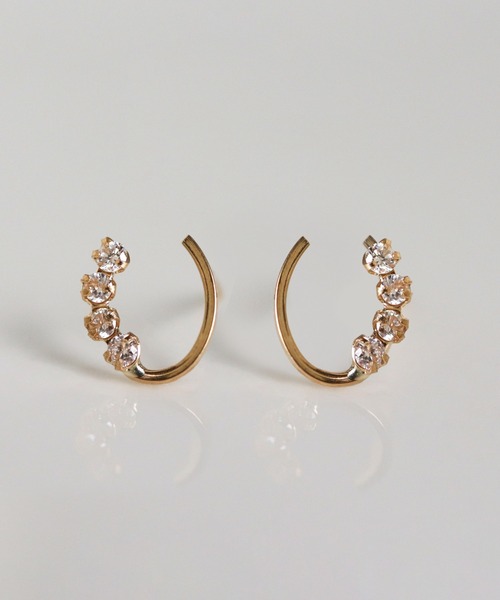 cui-cui（キュイキュイ） ピアス ダイヤモンド ホースシュー ピアス