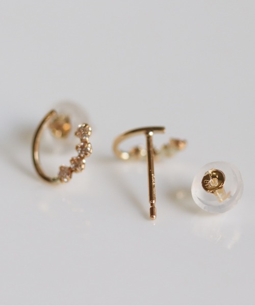 ピアス ダイヤモンド ホースシュー ピアス | K18 レディース メンズの画像