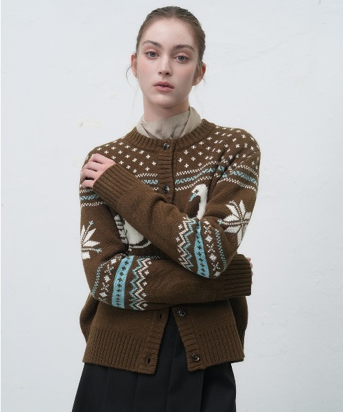 GENERAL IDEA カーディガン 「GENERAL IDEA」スワンノルディック柄
