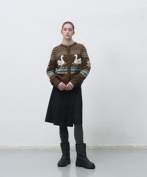 GENERAL IDEA カーディガン swan nordic knit cardigan スワン