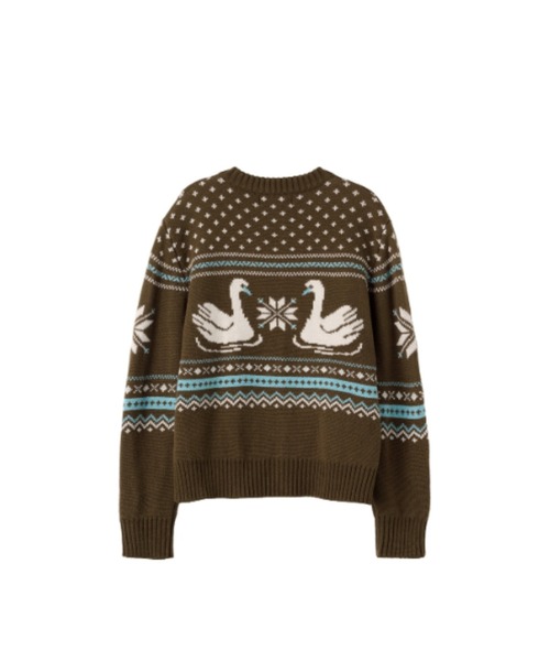 GENERAL IDEA カーディガン 「GENERAL IDEA」スワンノルディック柄