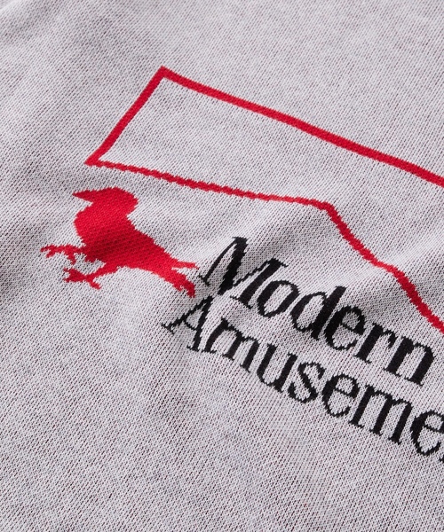 「Modern Amusement」 長袖ニット FREE アッシュグレー メンズ_画像4