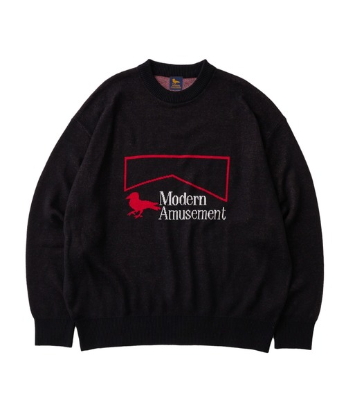 「Modern Amusement」 長袖ニット FREE アッシュグレー メンズ_画像5