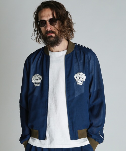 Schott スカジャン ネイビー Schott N.Y.C（ショット） スカジャン Schott/ショット/CHIFFON SUKA