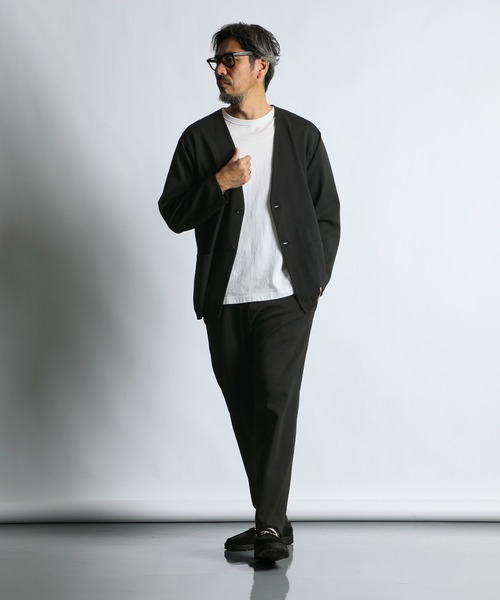パンツ 「WEB限定アイテム」SOFT CHILL KNIT RELAX PANTS：セットアップ リラックス ニットパンツ メンズの画像