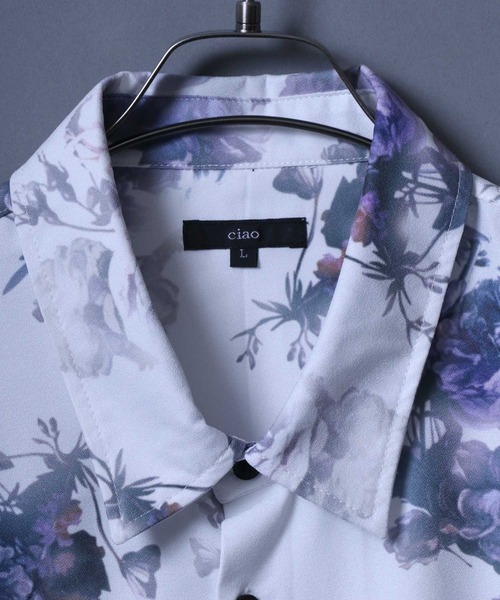 「ANPAS」 「ciao」長袖シャツ L ブルー系その他3 メンズ_画像2