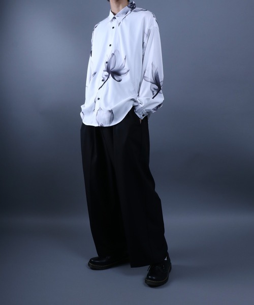 「ANPAS」 「ciao」長袖シャツ L ブルー系その他3 メンズ_画像8